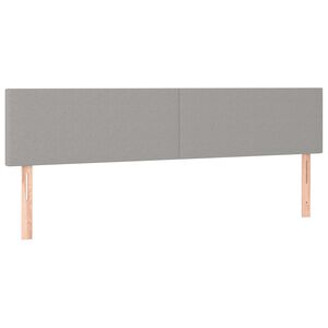 vidaXL Galvūgaliai, &scaron;viesiai pilkas, 200x5x78/88 cm, audinys