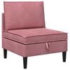 vidaXL Vidurinė sofa su saugykla Rožinė Aksomas