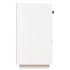 vidaXL Šoninė spintelė, balta, 34x40x75cm, pušies medienos masyvas