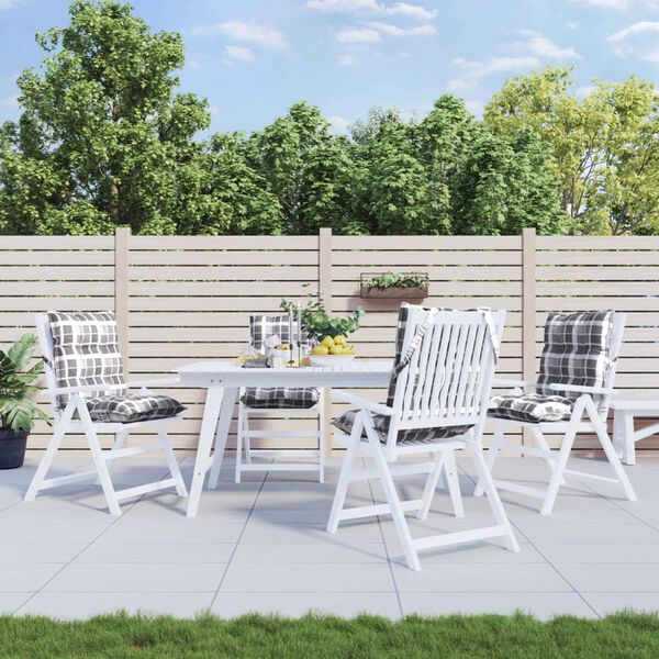 vidaXL Kėdės pagalvėlės, 4vnt., oksfordo audinys, languotos