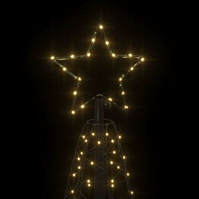 vidaXL Kalėdų eglutė, 70x180cm, kūgio formos, 200 šiltų baltų LED