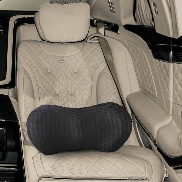 vidaXL Pagalvė su pagalve Juoda 47 x 24 x 13 cm 4D tinklinė medžiaga