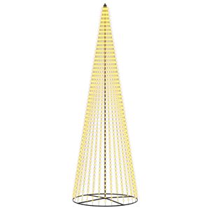 vidaXL LED Kalėdų medis 485 cm 1632 LED &Scaron;ilta balta Geležis Juoda