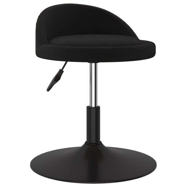 vidaXL Pasukamos valgomojo kėdės, 4vnt., juodos spalvos, aksomas