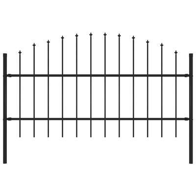 vidaXL Lauko tvora su iečių viršug., juoda, (0,75-1)x1,7m, plienas