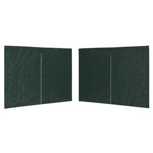 vidaXL Proginės palapinės šon. sien. su užtr., 2 vnt., žalia, PE