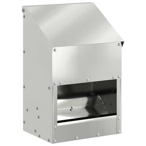 vidaXL Vi&scaron;tų lesykla Sidabro 21 x 16 x 33 cm Cinkuota plienas