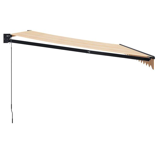 vidaXL I&scaron;traukiama markizė, geltona/balta, 4x3m, audinys ir aliuminis