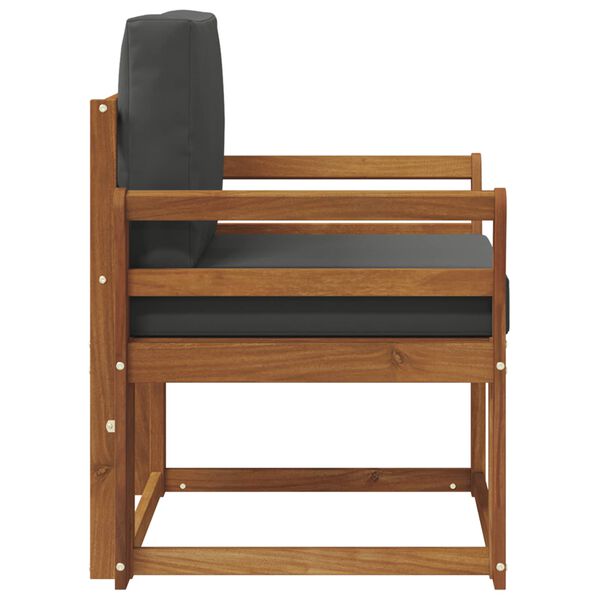 vidaXL Lauko sofa Tvirta akacijos mediena ir poliesteris Natūrali