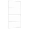 vidaXL Vidaus durys, baltos, 102x201,5cm, grūdintas stiklas/aliuminis