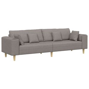 vidaXL Sofa su pagalve Taupe 250 x 77 x 76 cm audinys