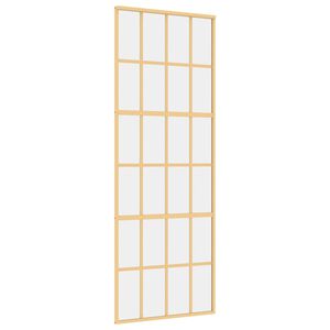 vidaXL Stumdomos durys, auksinės, 76x205cm, ESG stiklas ir aliuminis