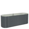 vidaXL Lovelis, pilkas, 240x80x81cm, galvanizuotas plienas, auk&scaron;tas