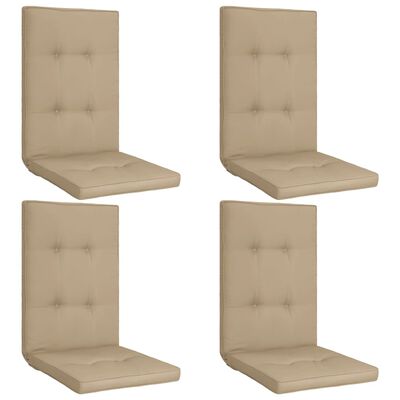 vidaXL Sodo kėdės pagalvėlės, 4vnt., smėlio spalvos, 120x50x5cm