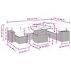 vidaXL Sodo komplektas su pagalvėlėmis, 9 dalių, poliratanas/akacija