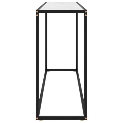 vidaXL Konsolinis staliukas, baltas, 120x35x75cm, grūdintas stiklas