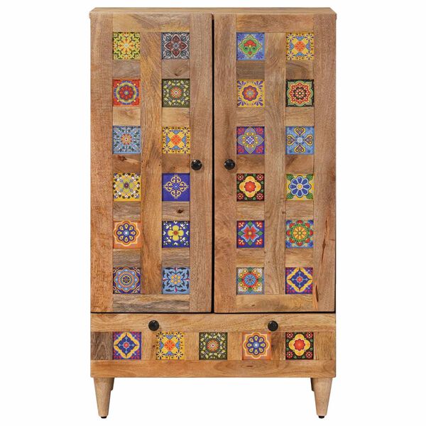 vidaXL Auk&scaron;tas spintelė Natūrali 60 x 33,5 x 100 cm Kietas mango medis