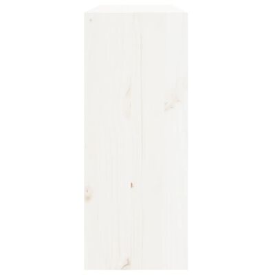 vidaXL Vyno spintelė, balta, 62x25x62cm, pušies medienos masyvas