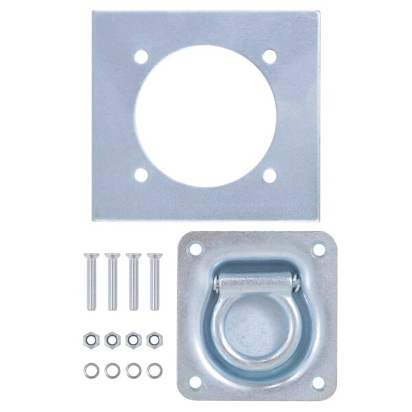 vidaXL Tvirtinimo žiedai namel. ant ratų 8vnt., cink. plienas, 2000kg