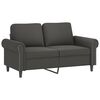 vidaXL Dvivietė sofa su pagalvėmis, tamsiai pilka, 120cm, aksomas