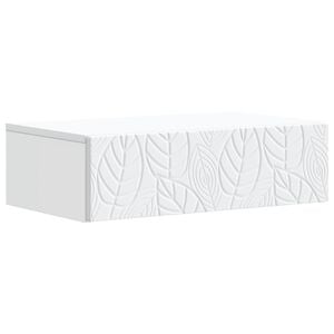 vidaXL Sieninis &scaron;oninis staliukas Balta 59 x 34,5 x 17 cm