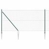 vidaXL Grandininė tvora su smaigaliais 10 x 1 m PVC dengtas plienas