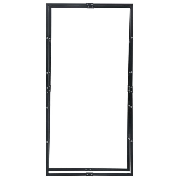 vidaXL Stovas malkoms, juodos spalvos, 100x25x200cm, plienas