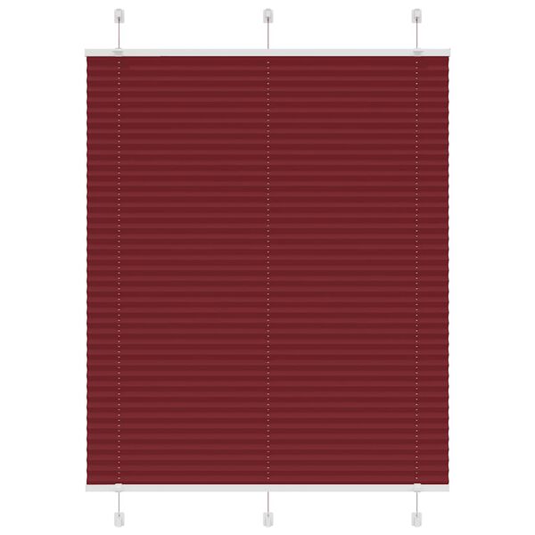 vidaXL Plisuota žaliuze Bordo raudona 105x150 cm Audinio plotis