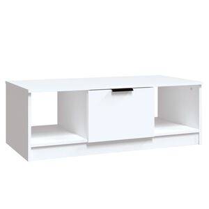 vidaXL Kavos staliukas, baltos spalvos, 102x50x36cm, apdirbta mediena