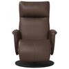 vidaXL Atlo&scaron;iama kėdė su pakoja, rudos spalvos, dirbtinė oda
