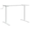 vidaXL Ra&scaron;omojo stalo rėmas, baltas, (94&ndash;135)x60x(70&ndash;114)cm, plienas