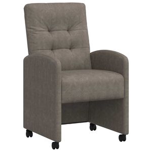 vidaXL Valgomojo Kėdės su Ratukais 2 pcs Pilka 57 x 67 x 98 cm