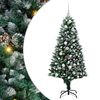 vidaXL Dirbtinė Kalėdų eglutė Žalia 150 cm PVC ir Plienas ir Plastikas