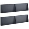 vidaXL Sienelė 4 vnt. 80 x 12 x 50 cm Plienas Antracito