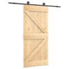 vidaXL Slankios durys Natūrali ir juoda 95 x 210 cm