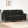 vidaXL Dvivietė sofa, juodos spalvos, 140cm, aksomas