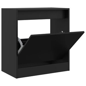 vidaXL Spintelė batams, juodos spalvos, 60x34x63,5cm, apdirbta mediena