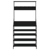 vidaXL Drabužių kabykla su batų lentynomis, juoda, 90x34x184cm