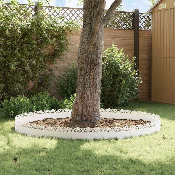 vidaXL Vejos borteliai 10 pcs Balta 103 x 0,05 x 22 cm Plienas