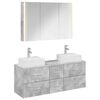 vidaXL Vonios baldų rinkinys 4 pcs Betono pilka