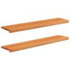 vidaXL Laiptų pakopos 2 vnt. 110 x 30 x 2 cm &Scaron;viesiai rudas