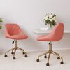 vidaXL Pasukamos valgomojo kėdės, 2vnt., rožinės spalvos, aksomas