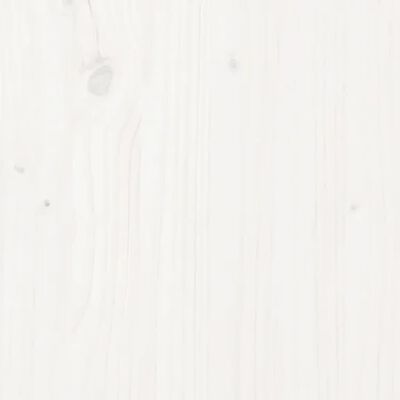 vidaXL Lovos rėmas su galvūgaliu, baltas, mediena, mažas dvivietis