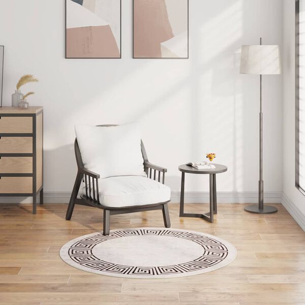 vidaXL Kilimas, &scaron;viesus smėlio, 120cm, neslystantis, skalbiamas