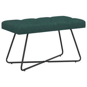 vidaXL Suoliukas su mygtukų įsiuvais Tamsiai žalia 80 x 40 x 46 cm