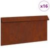 vidaXL Sraigių tvora 16 vnt. 50 x 3,5 x 25 cm Rūdijanti