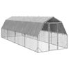 vidaXL vi&scaron;tienos bėgimas su stogu 2,5x8x2,25 m cinkuoto plieno