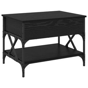 vidaXL Kavos staliukas Juodas ąžuolas 70x50x50cm Apdirbta mediena