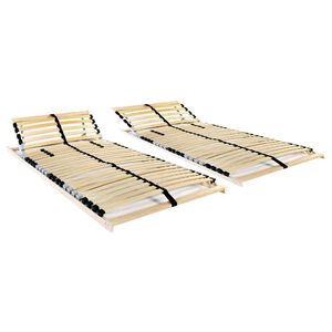 vidaXL Grotelės lovoms su 28 lentjuostėmis, 2vnt., 70x200cm, 7 zonos