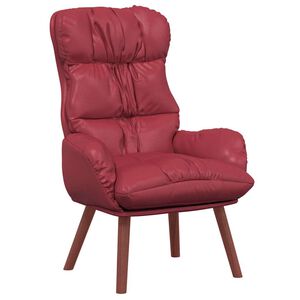 vidaXL krėslas Vyno raudona 69 x 74 x 93 cm Dirbtinė Oda